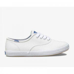 Keds Big Kid's Champion CVO Nahkaiset Lasten Sneaker Valkoinen | NVMG75940