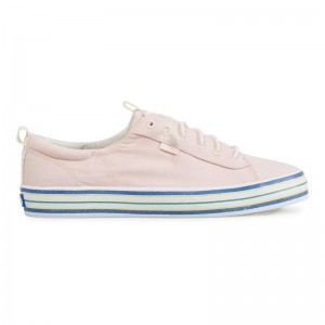 Keds Kickback Canvas Stripe Foxing Naisten Canvas Pinkki | ITUX89105