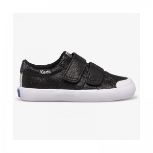 Keds Little Kid's Courtney HL Lasten Sneaker Mustat | AIUL82504