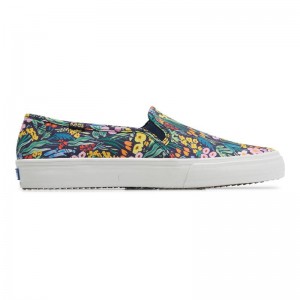 Keds x Rifle Paper Co. Double Decker Naisten Mokkasiinit Navy/Multicolor | PCYX56329