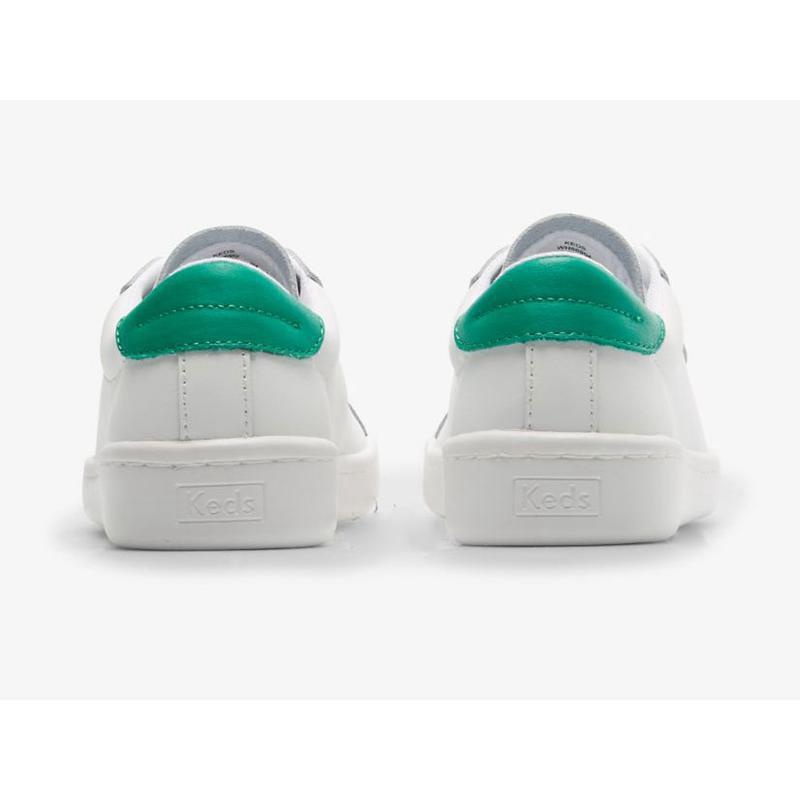 Keds Ace Nahkaiset Naisten Lace Ups Valkoinen Vihreä | OUYF13298