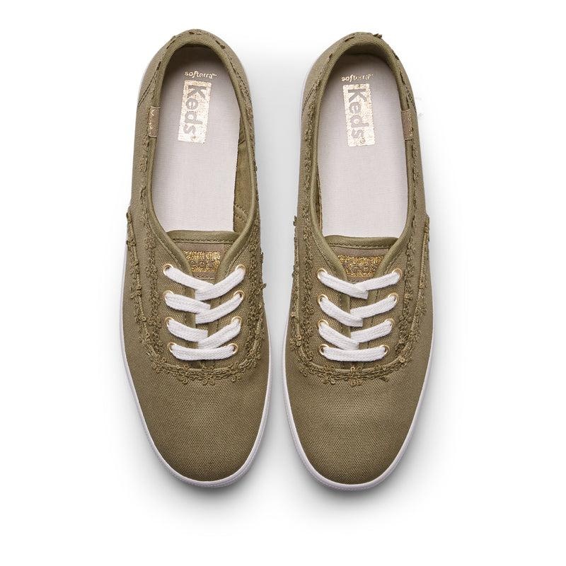 Keds Champion Crochet Trim Canvas Naisten Canvas Vihreä | VCBD65890