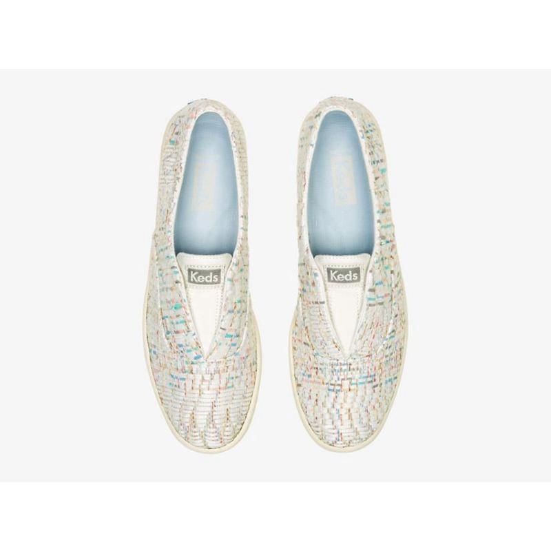 Keds Chillax Tekstiili Natural Weave Naisten Mokkasiinit Valkoinen Monivärinen | IYND85634