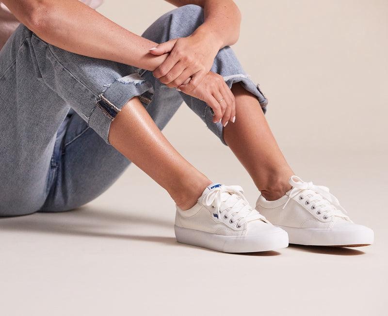 Keds Crew Kick Organic Canvas Naisten Canvas Valkoinen | ENUT63089