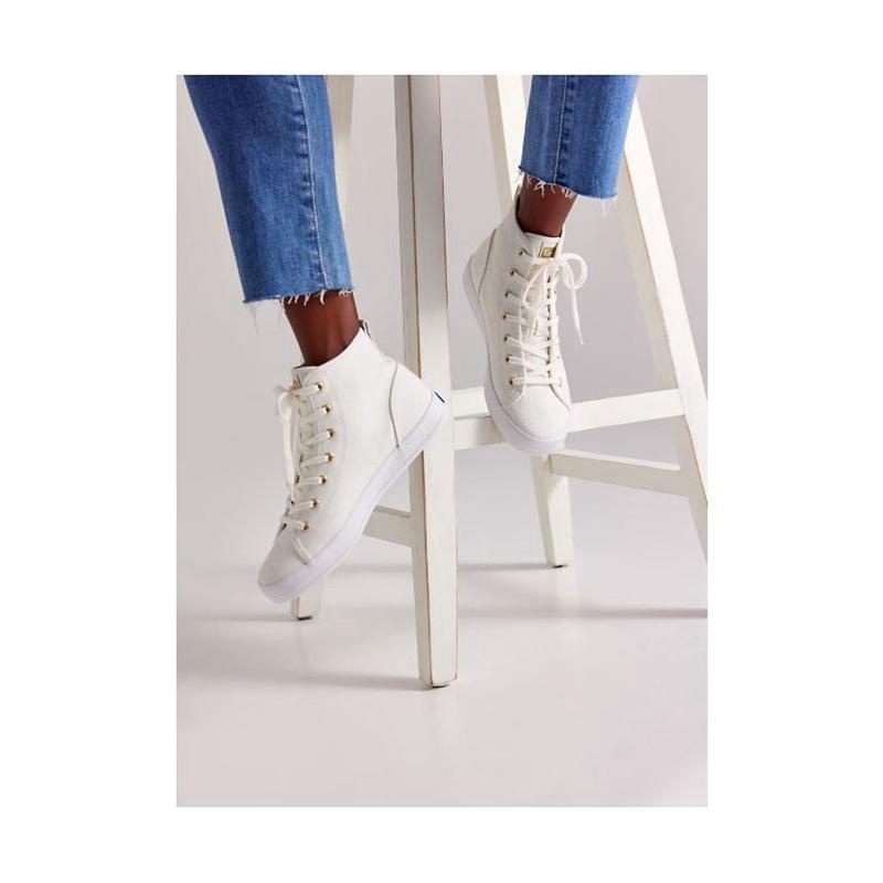 Keds Kickstart Hi Canvas Naisten Lace Ups Valkoinen | XQFC58470