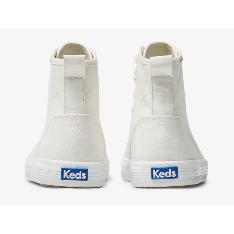 Keds Kickstart Hi Canvas Naisten Lace Ups Valkoinen | XQFC58470