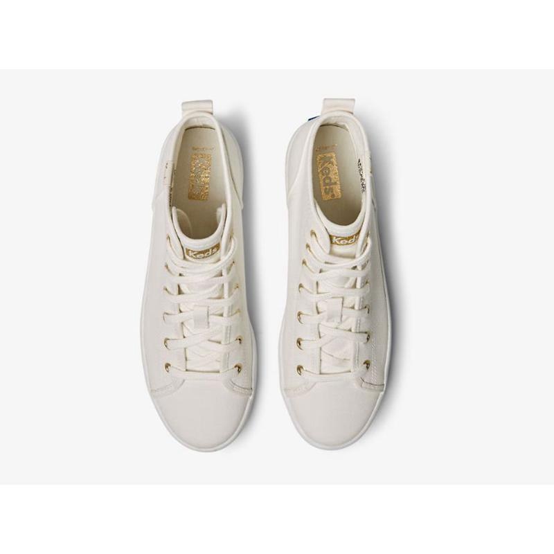 Keds Kickstart Hi Canvas Naisten Lace Ups Valkoinen | XQFC58470