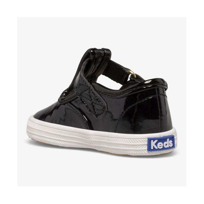 Keds Little Kid's Champion Varvas Cap T-Strap Lasten Sneaker Mustat | ZBPH53290