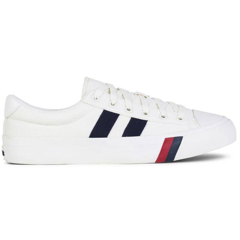 Keds Royal Plus Canvas Miesten Sneaker Valkoinen Laivastonsininen | HNJO06954