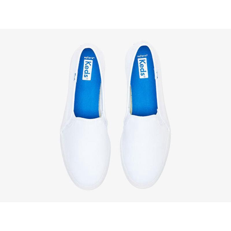 Keds Triple Decker Canvas Slip On Naisten Platform Sneakers Valkoinen | JBSZ53789
