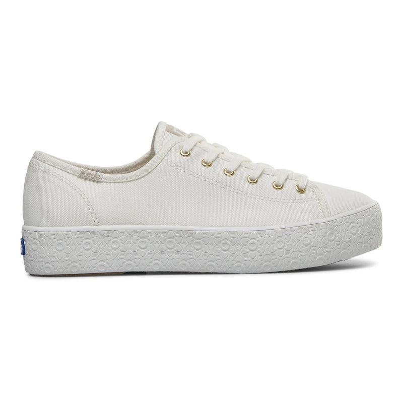 Keds Triple Kick Canvas Emboss Foxing Snow Naisten Canvas Valkoinen | EYUX58612
