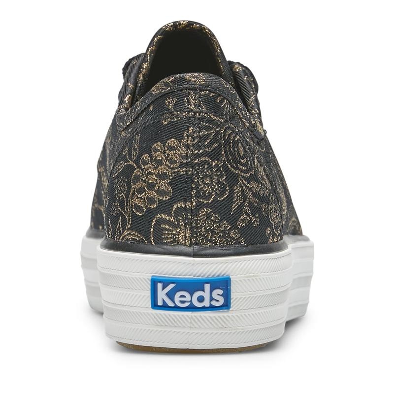 Keds Triple Kick Rifle Paper Co. Colette Jacquard Naisten Canvas Mustat | MOFV98173