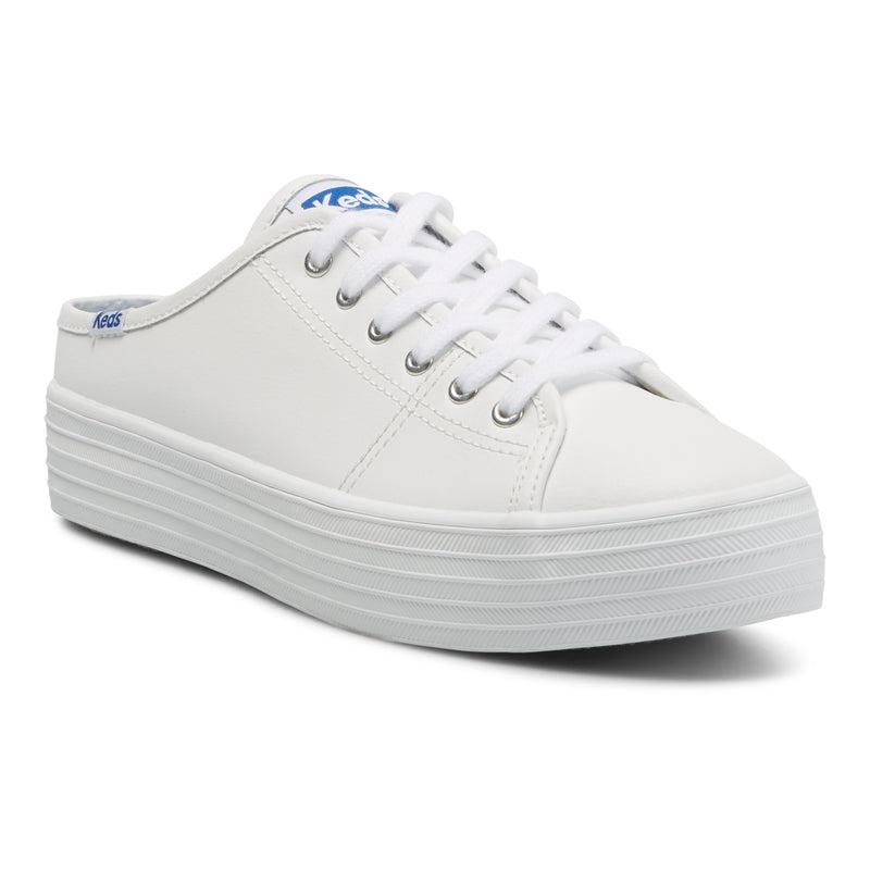 Keds Triple Mule Nahkaiset Naisten Leather Sneakers Valkoinen | PDUZ84721