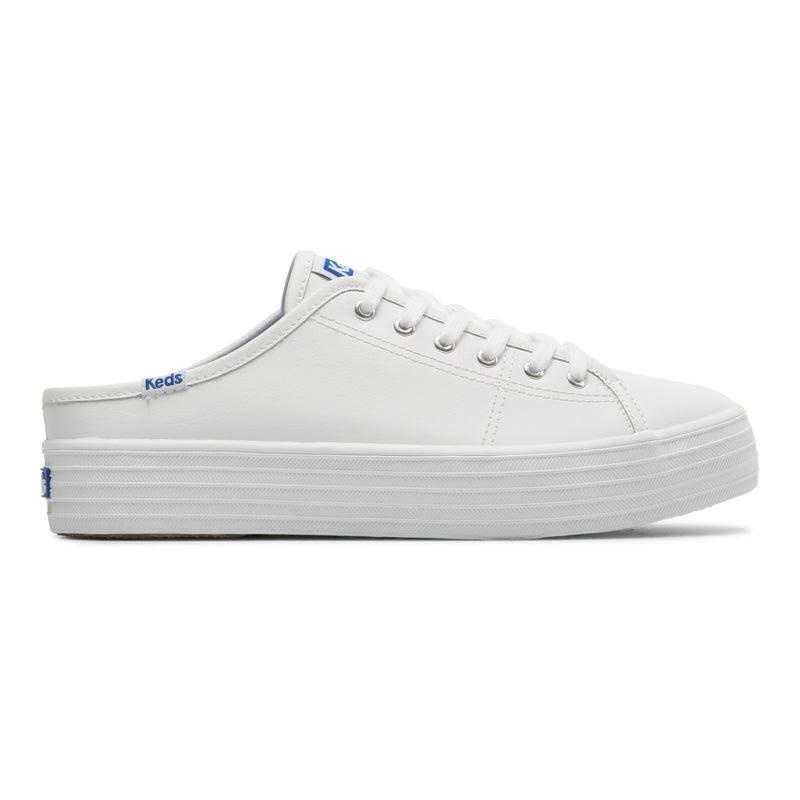 Keds Triple Mule Nahkaiset Naisten Leather Sneakers Valkoinen | PDUZ84721
