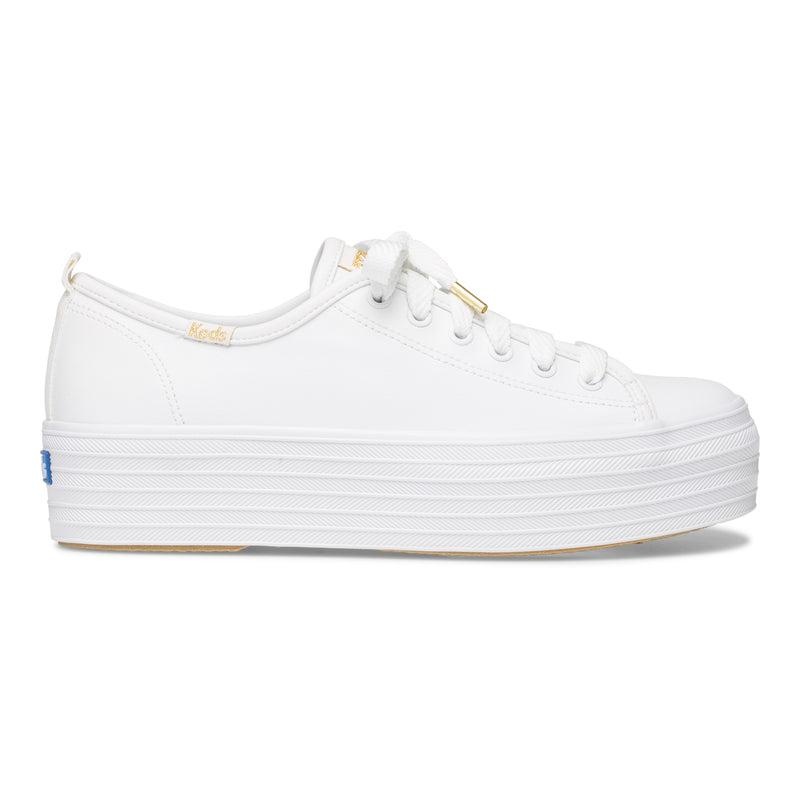 Keds Triple Up Nahkaiset Naisten Leather Sneakers Valkoinen | IMTQ82576